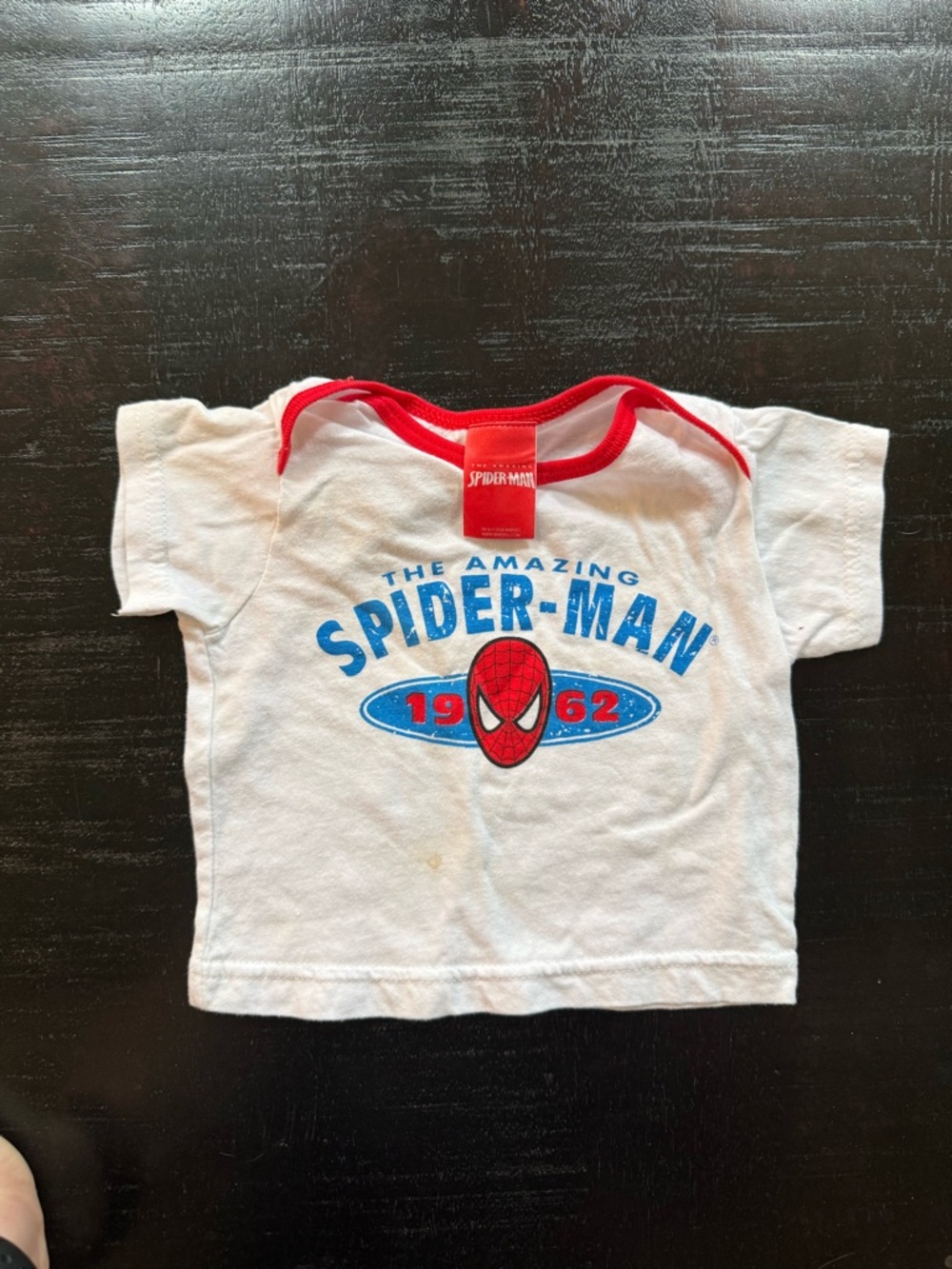 Spiderman White and Red Short Sleeve Tee